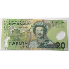 NEW ZEALAND 2002 . TWENTY 20 DOLLAR BANKNOTE